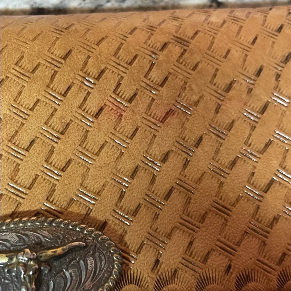 Western Tan and Black Woven Wallet
